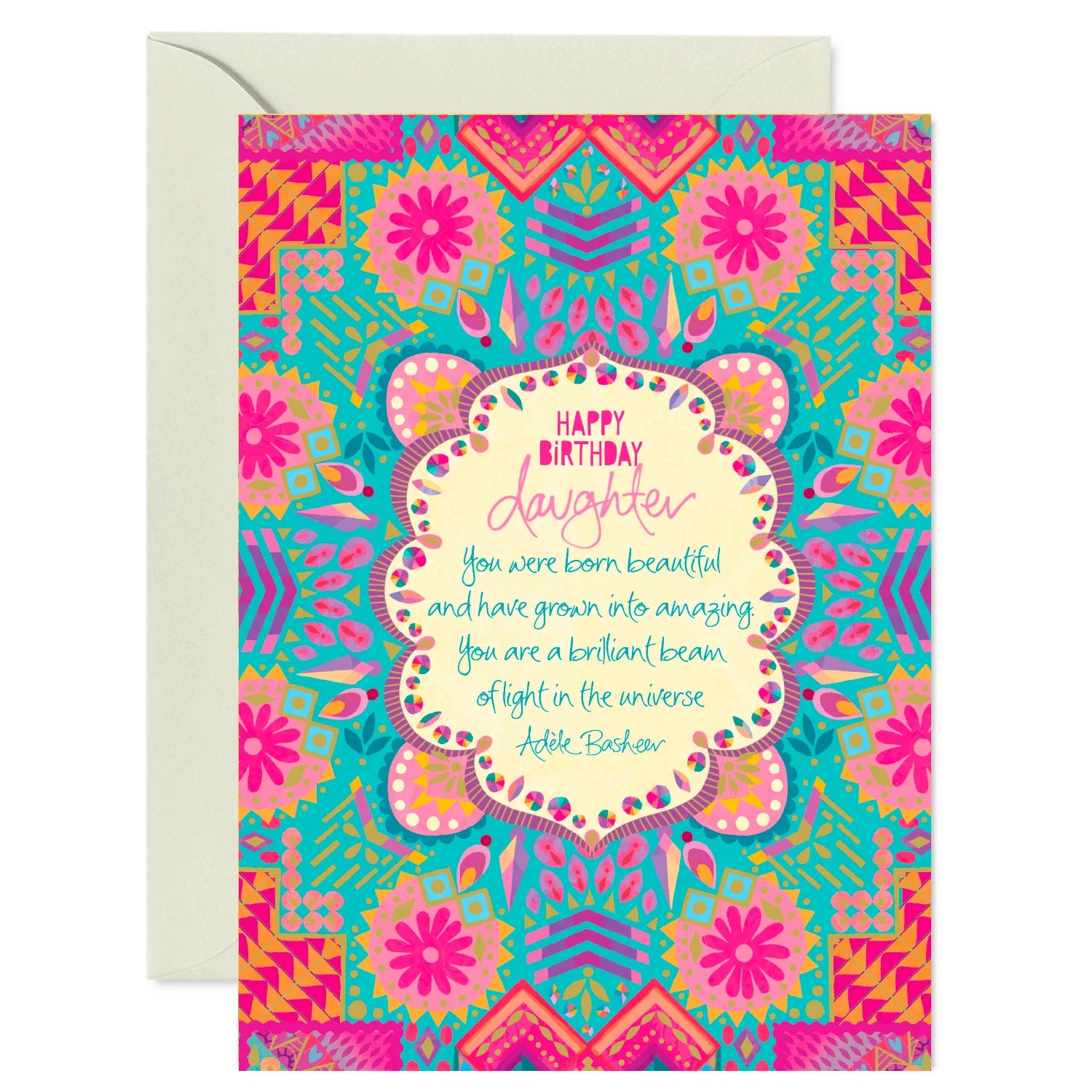 Intrinsic Happy Birthday Daughter Greeting Card by Adele Basheer