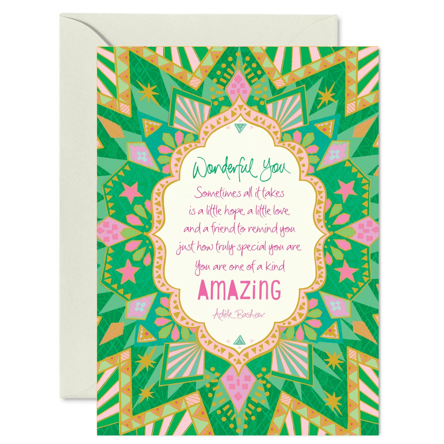 Intrinsic Wonderful You Greeting Card by Adele Basheer