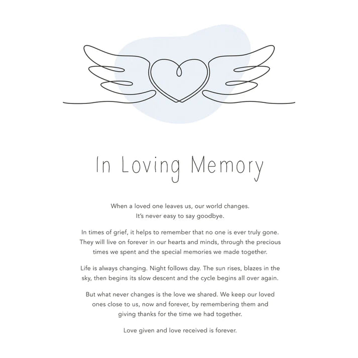 Splosh Gift Of Words - In Loving Memory Message Plaque A4 Frame