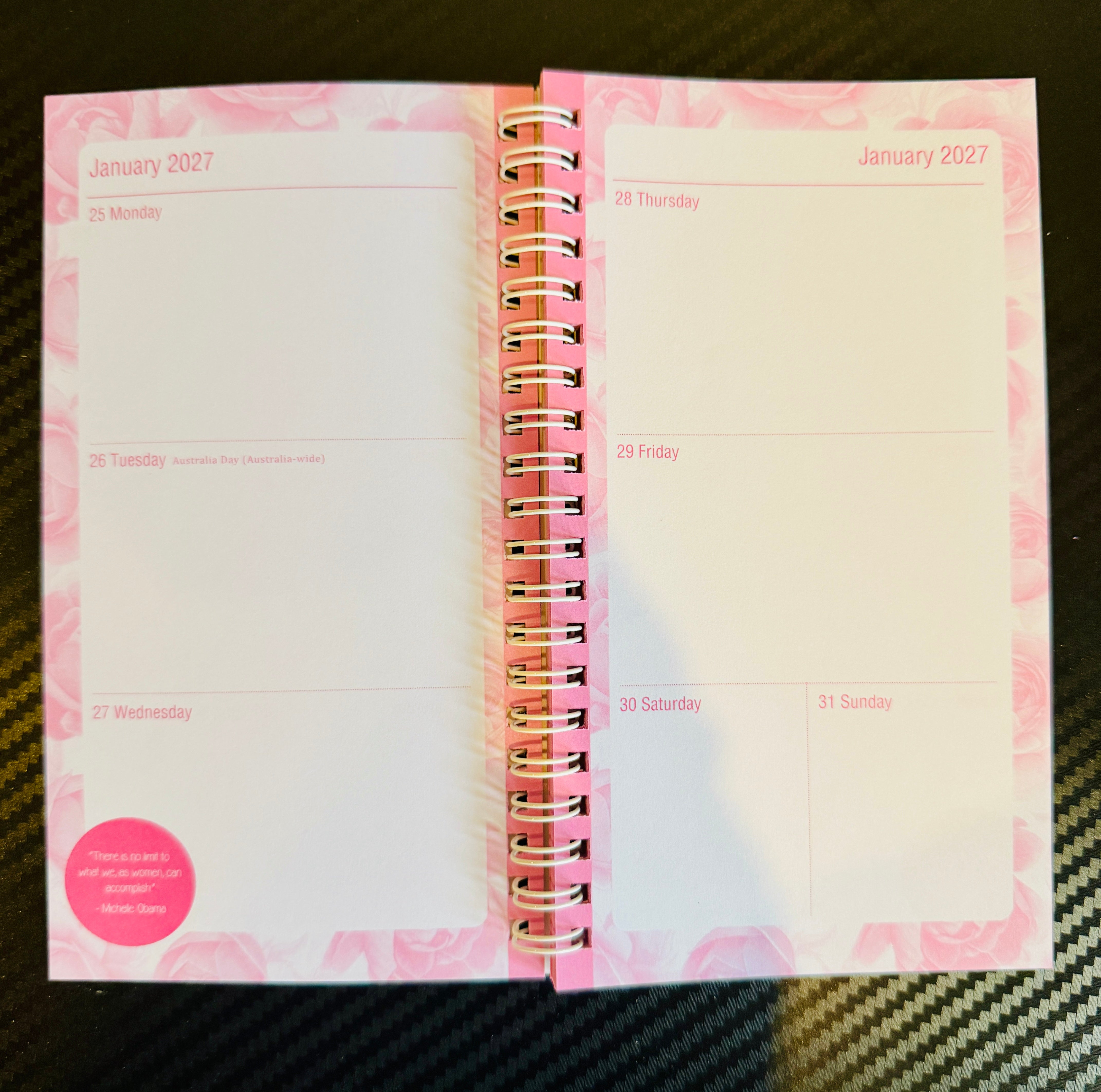 Australian Women's Diary 2027 - Pocket Size Diary Spiral 180x100mm