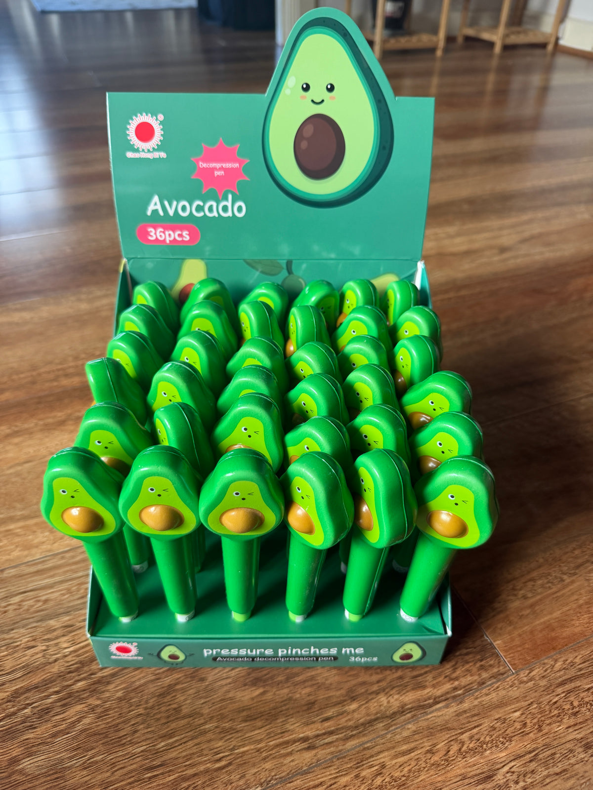 Centrum Avocado Squishy Pen retail display box - front view