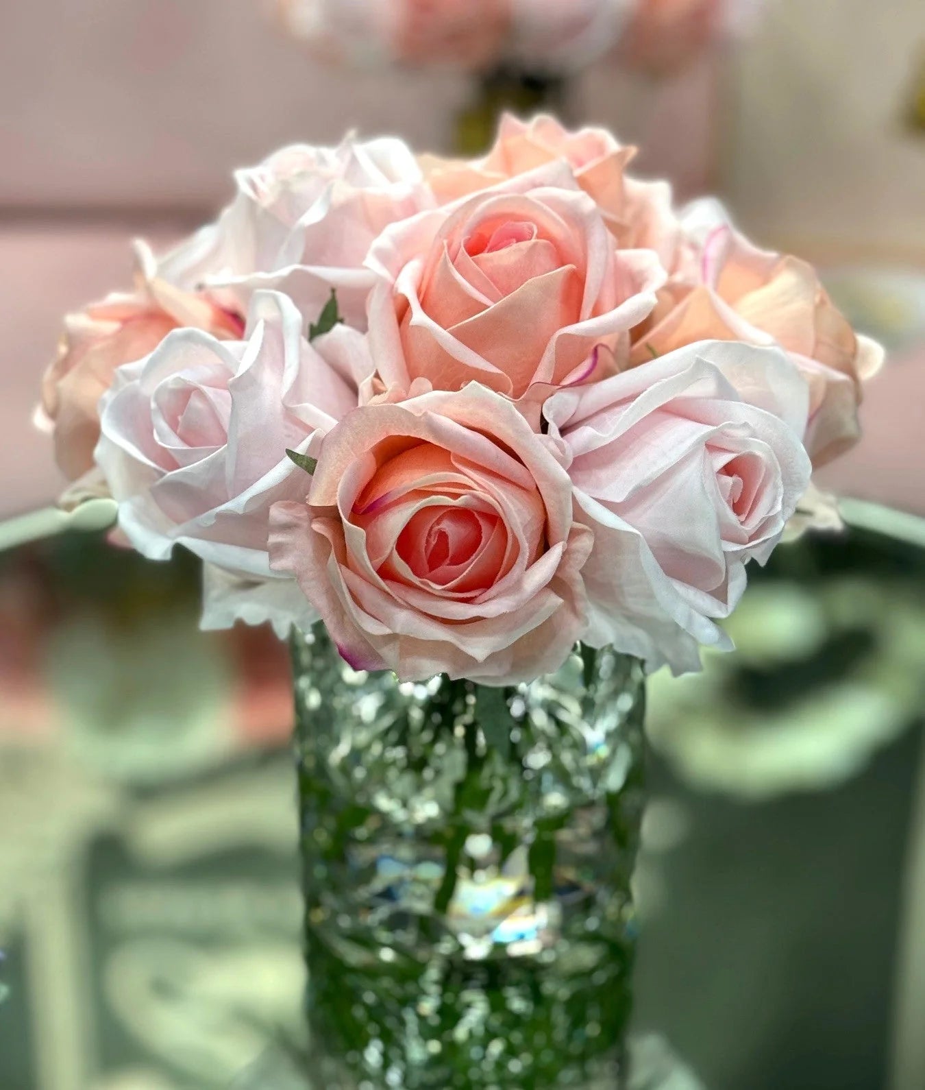 Cote Noire Herringbone Flower - Mixed Rose Buds - Clear - HCF09