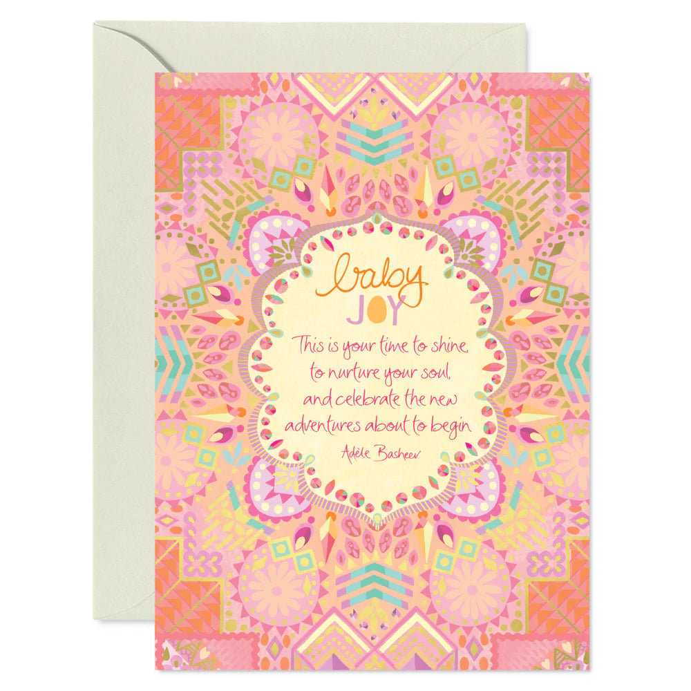 Intrinsic Baby Joy Greeting Card by Adele Basheer