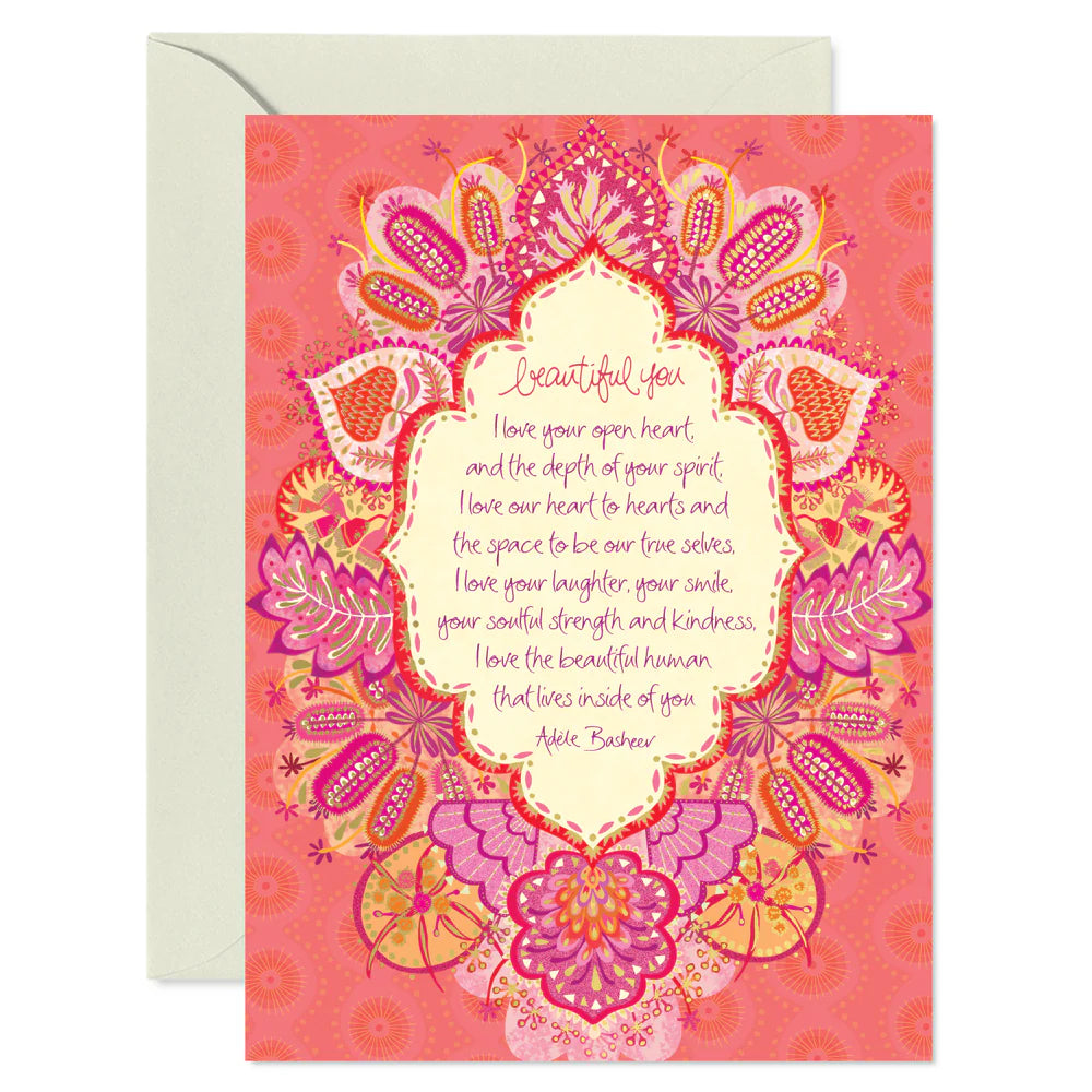 Intrinsic Beautiful You Greeting Card by Adele Basheer