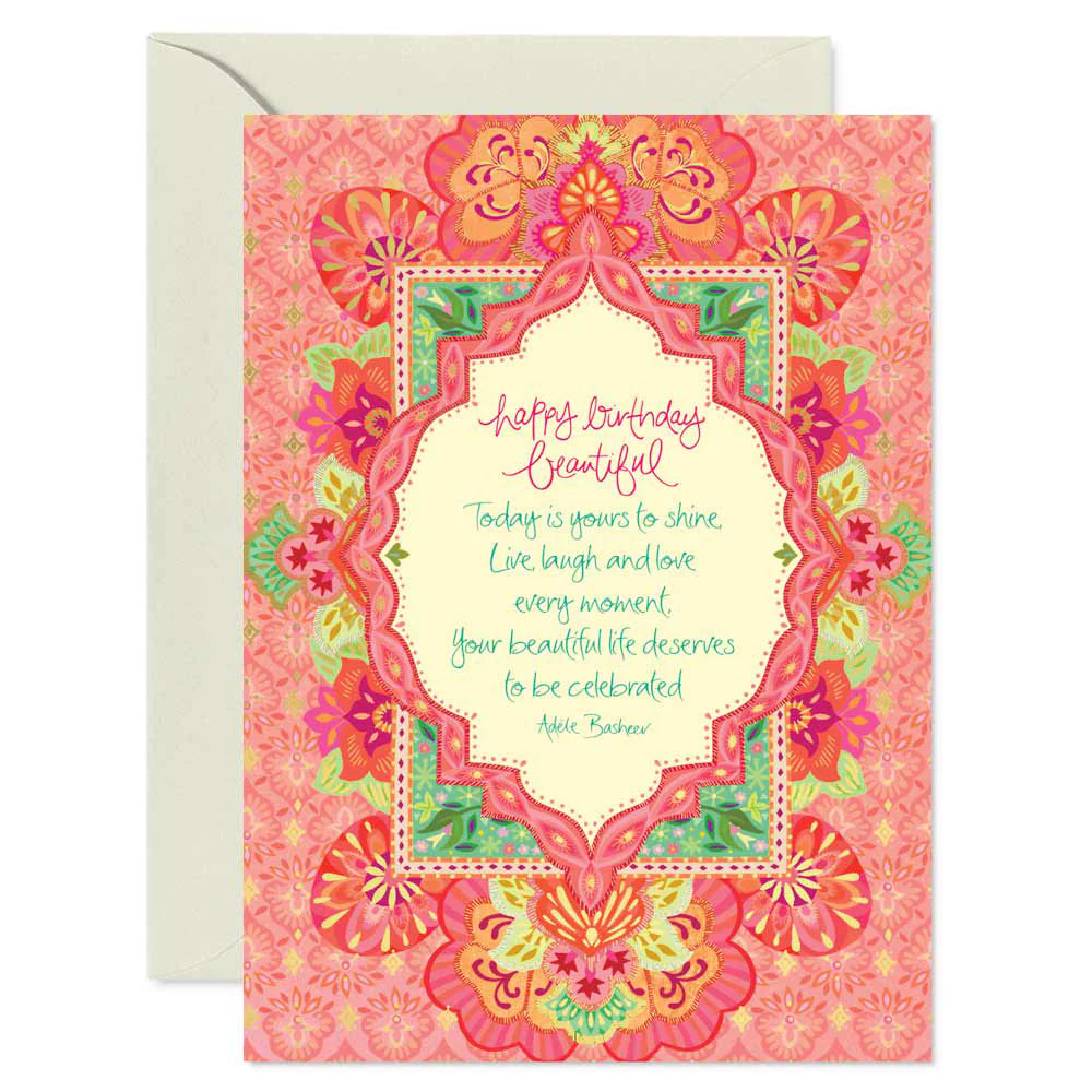 Intrinsic Happy Birthday Beautiful Greeting Card by Adele Basheer