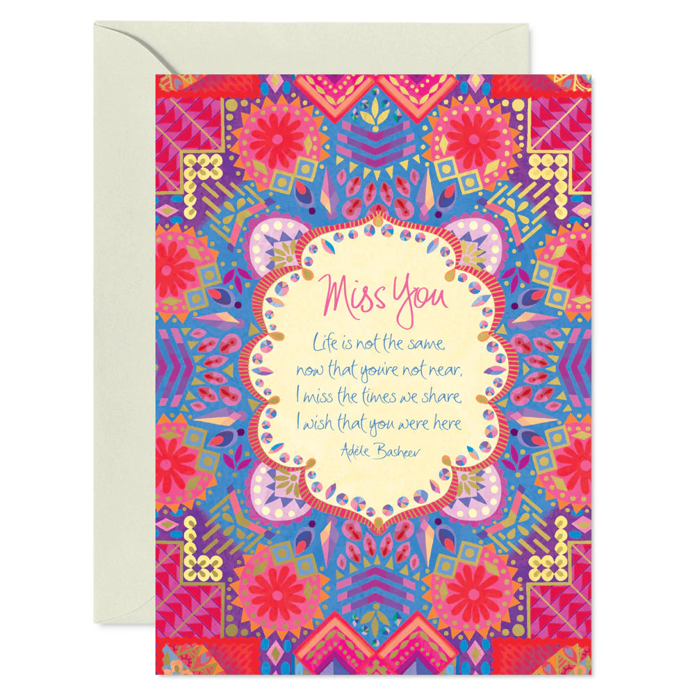 Intrinsic Miss You Greeting Card by Adele Basheer