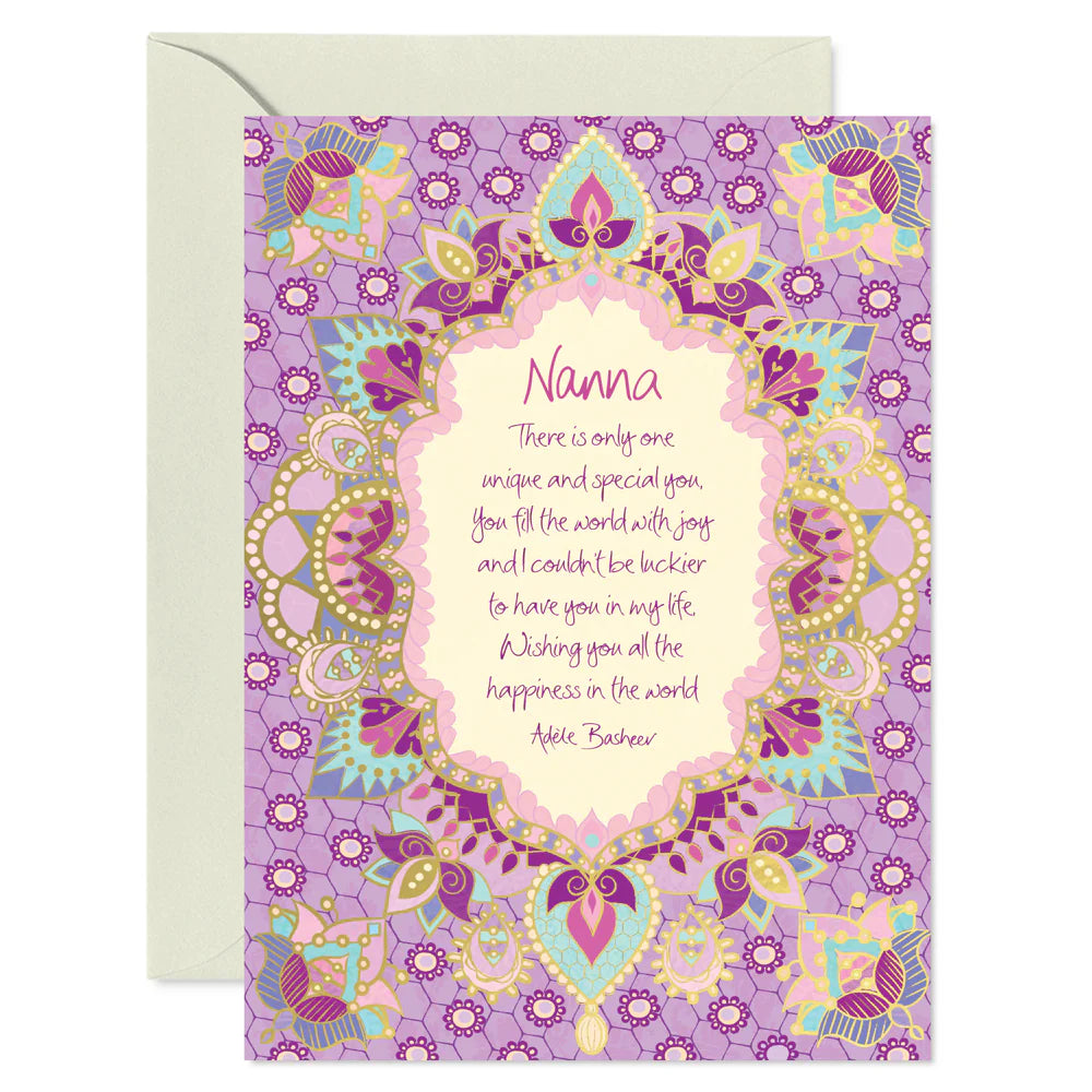 Intrinsic Nanna Greeting Card by Adele Basheer