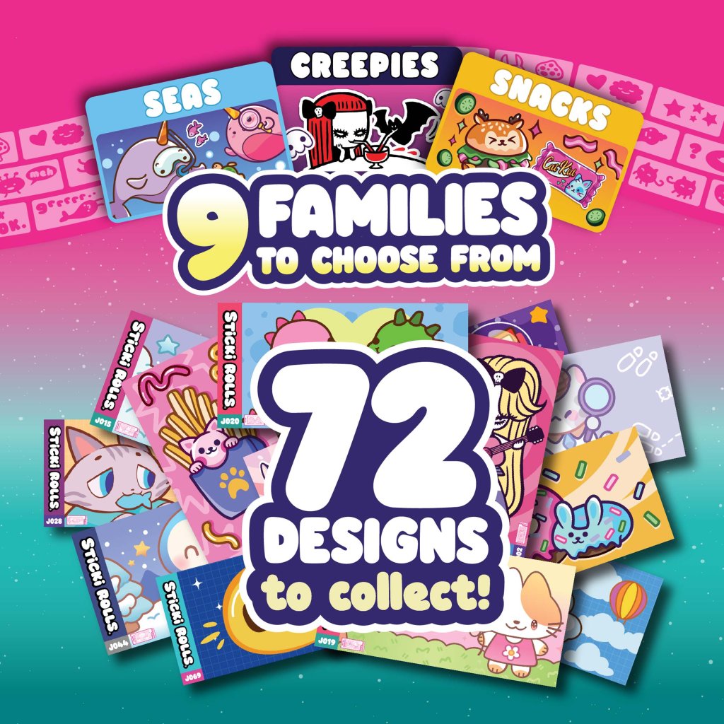 Sticki Rolls Jumbo Sticker Capsule Tube