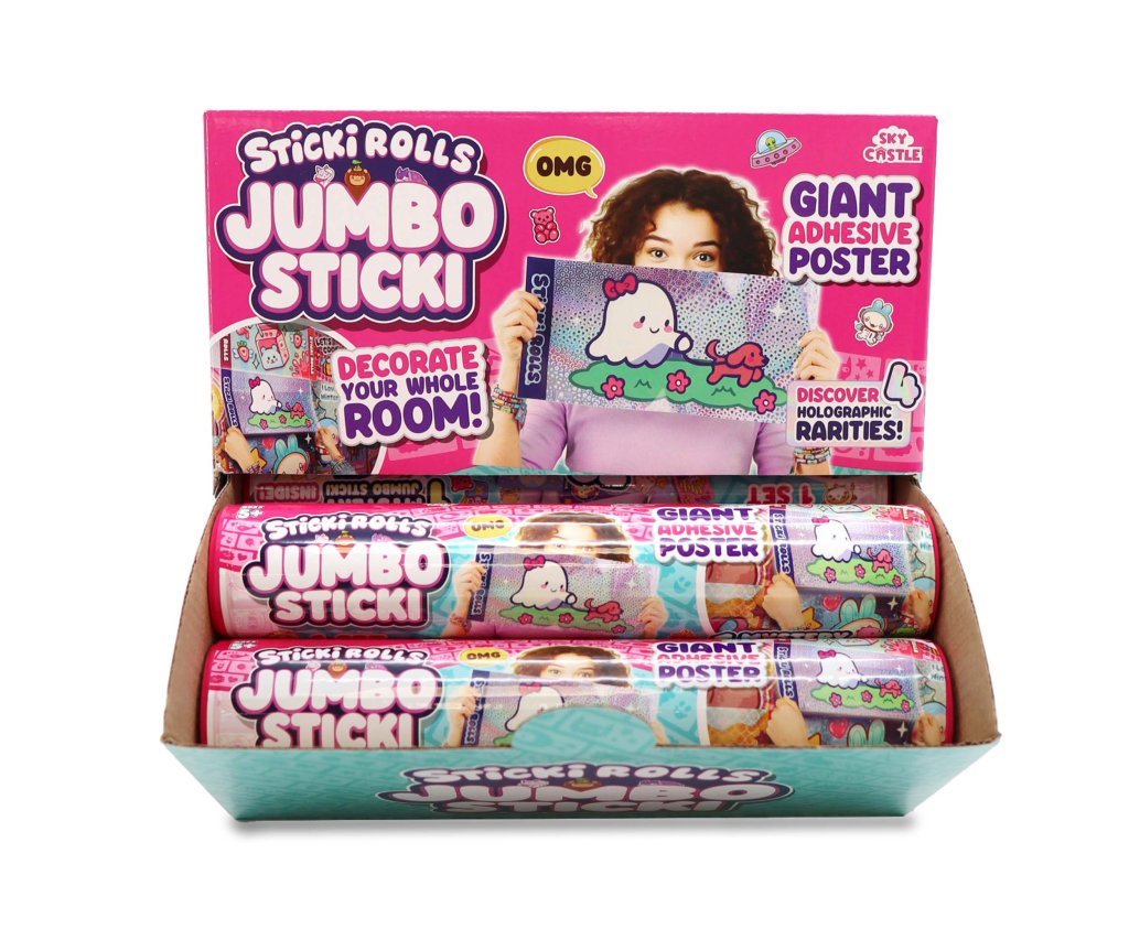 Sticki Rolls Jumbo Sticker Capsule Tube