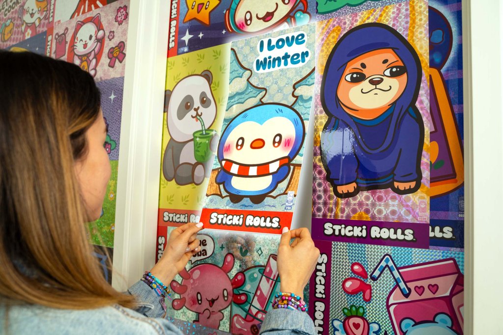 Sticki Rolls Jumbo Sticker Capsule Tube