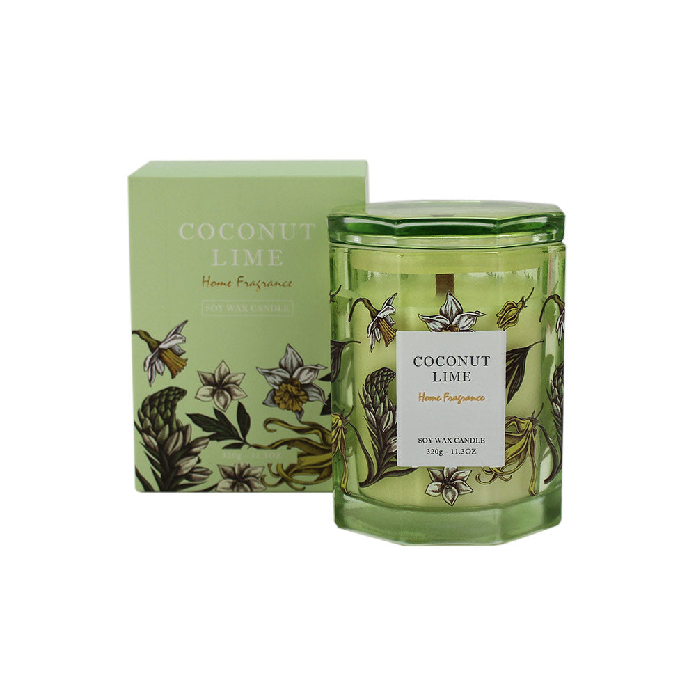 Home Fragrance Candle Jar 320g - Coconut & Lime
