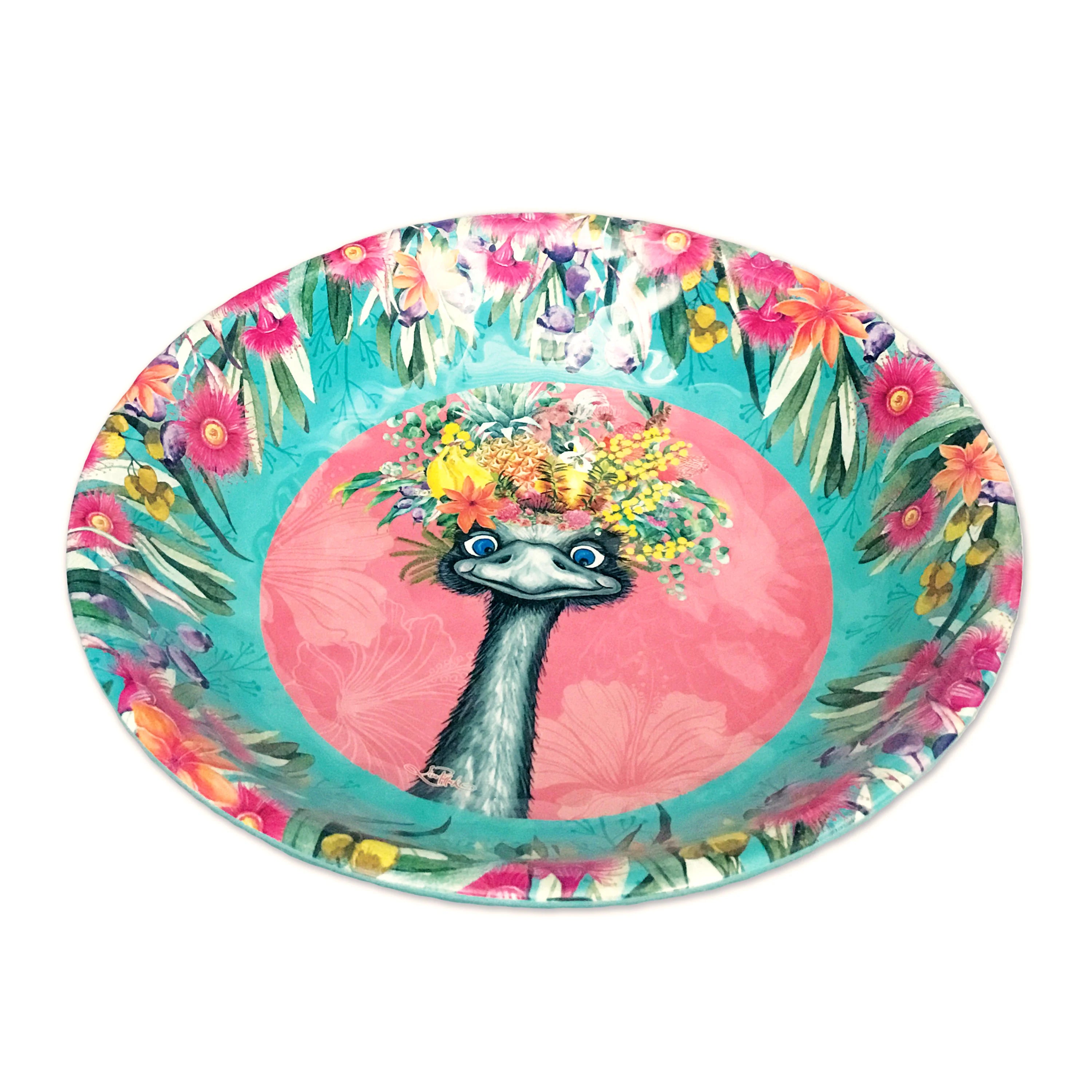 Lisa Pollock Melamine Salad Bowl - Aussie Animals