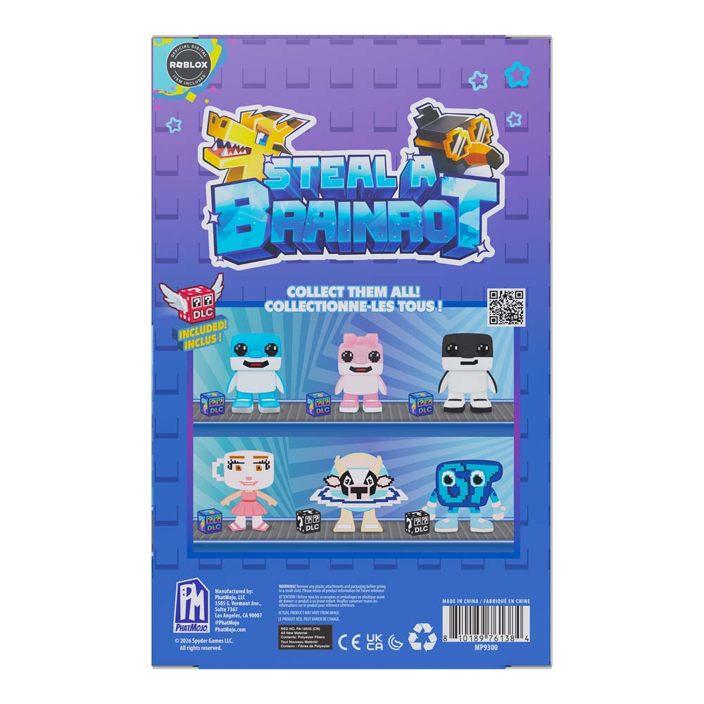 RoBlox Steal A Brainrot Mystery Deluxe Plush With DLC Code Officially Licensed Product