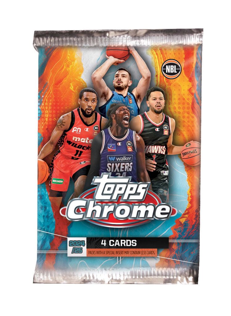 Topps Chrome NBL 2024/2025 four-card packet