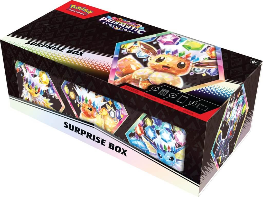 POKÉMON TCG Scarlet & Violet 8.5 Prismatic Evolutions Surprise Box