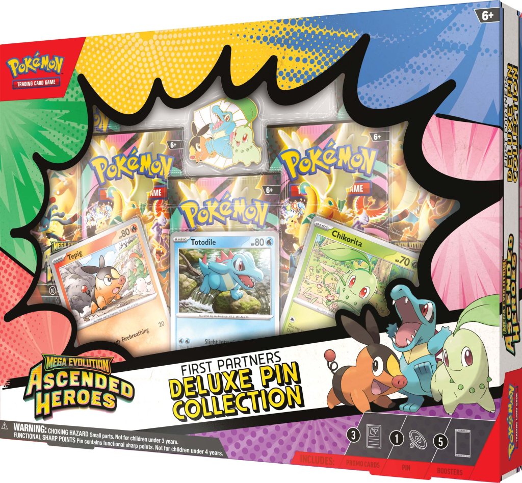 Pre-Order Pokémon TCG: Mega Evolution— Ascended Heroes First Partners Deluxe Pin Collection