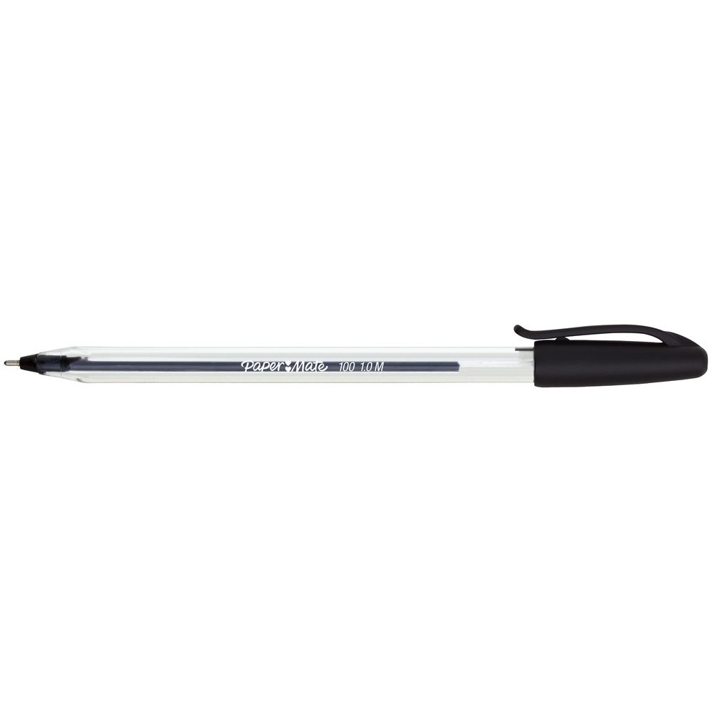 Paper Mate InkJoy 100 Black Ballpoint Pen - single pen side view