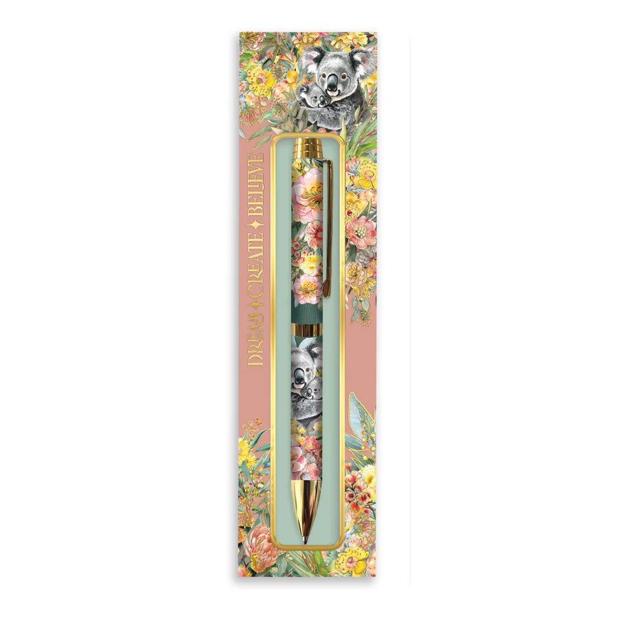 Lisa Pollock Designer Pen - Koala Cuddles Premium Ballpoint Pen in a Box