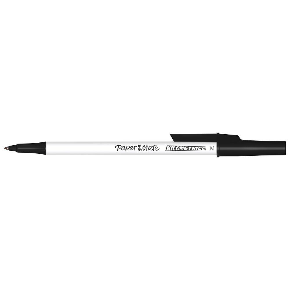Paper Mate Kilometrico Black 10 Pack - now in recyclable cardboard packaging