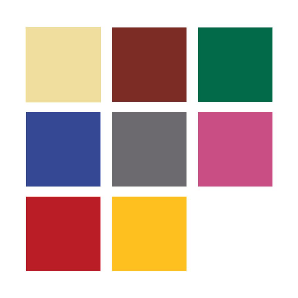 POSCA PC5M Dark Colours 8 Pack - colour swatches: Ivory, Cacao Brown, English Green, Prussian Blue, Ochre, Raspberry, Ruby Red, Deep Grey