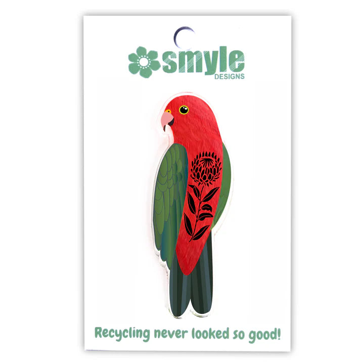 King Parrot Pin By Smyle Designs