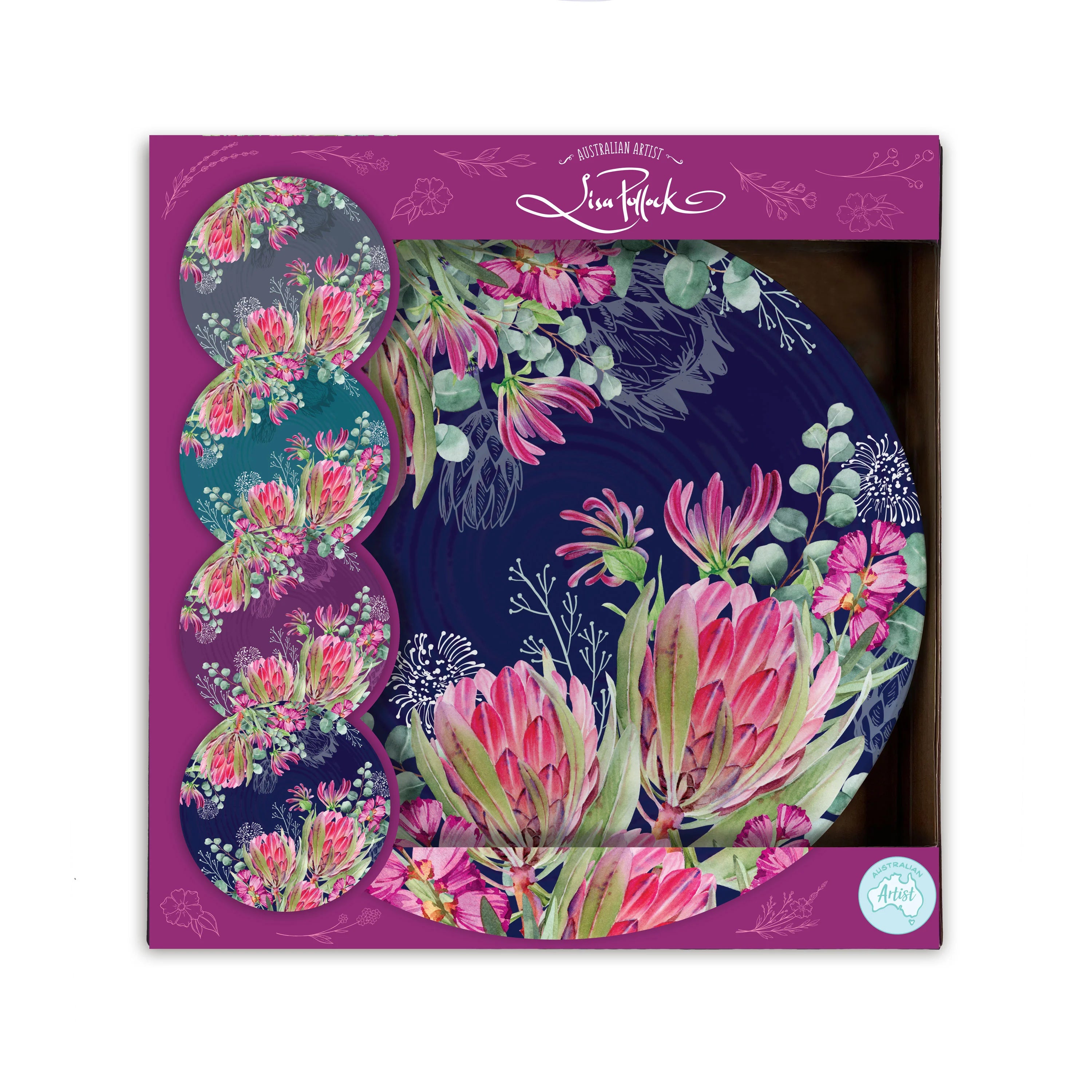 Lisa Pollock Melamine Plate Set – Blush Beauty