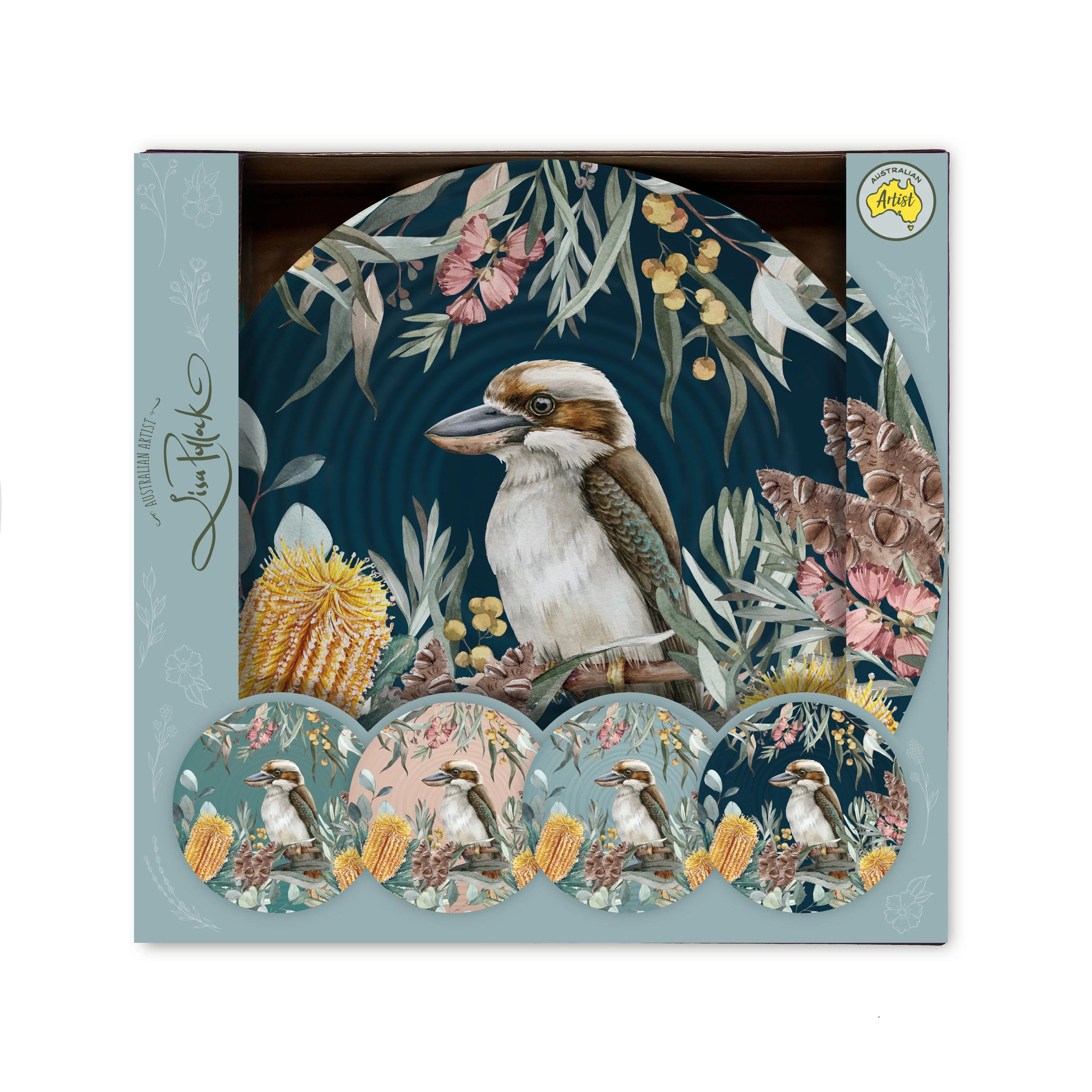 Lisa Pollock Melamine 4  Plate Set – Bush Guardian