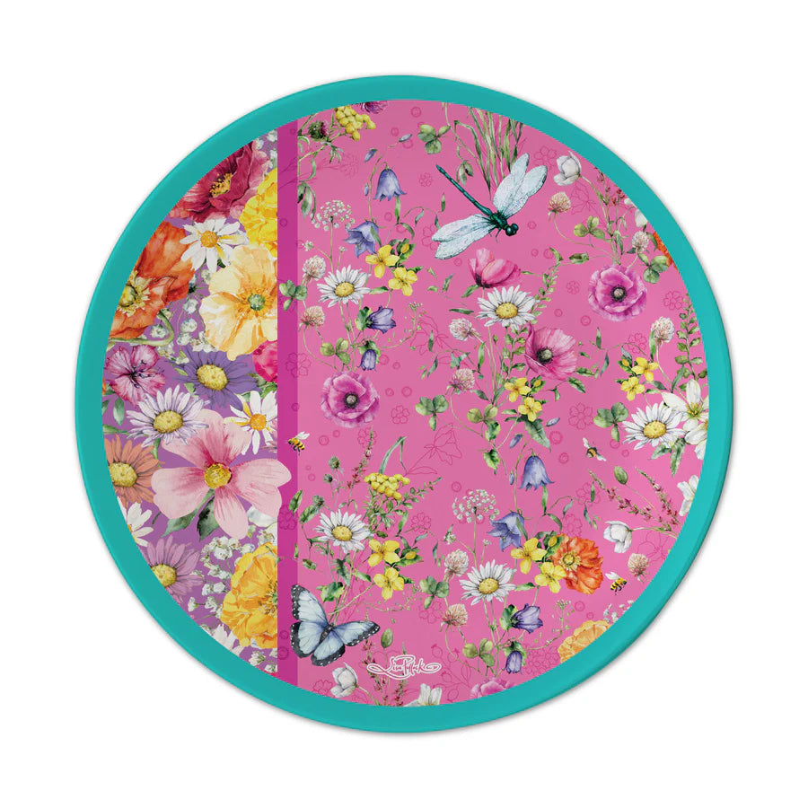 Lisa Pollock Melamine 4 Plate Set – Wildflower Patch