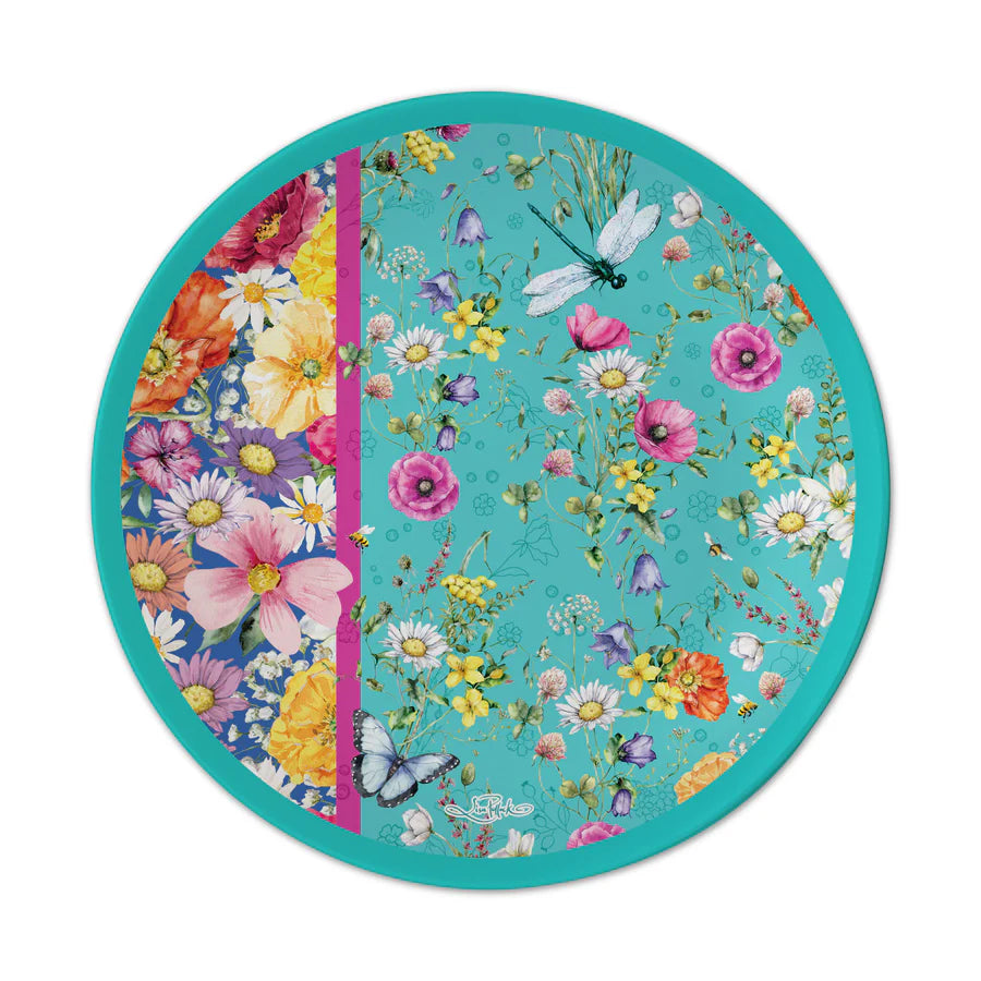 Lisa Pollock Melamine 4 Plate Set – Wildflower Patch