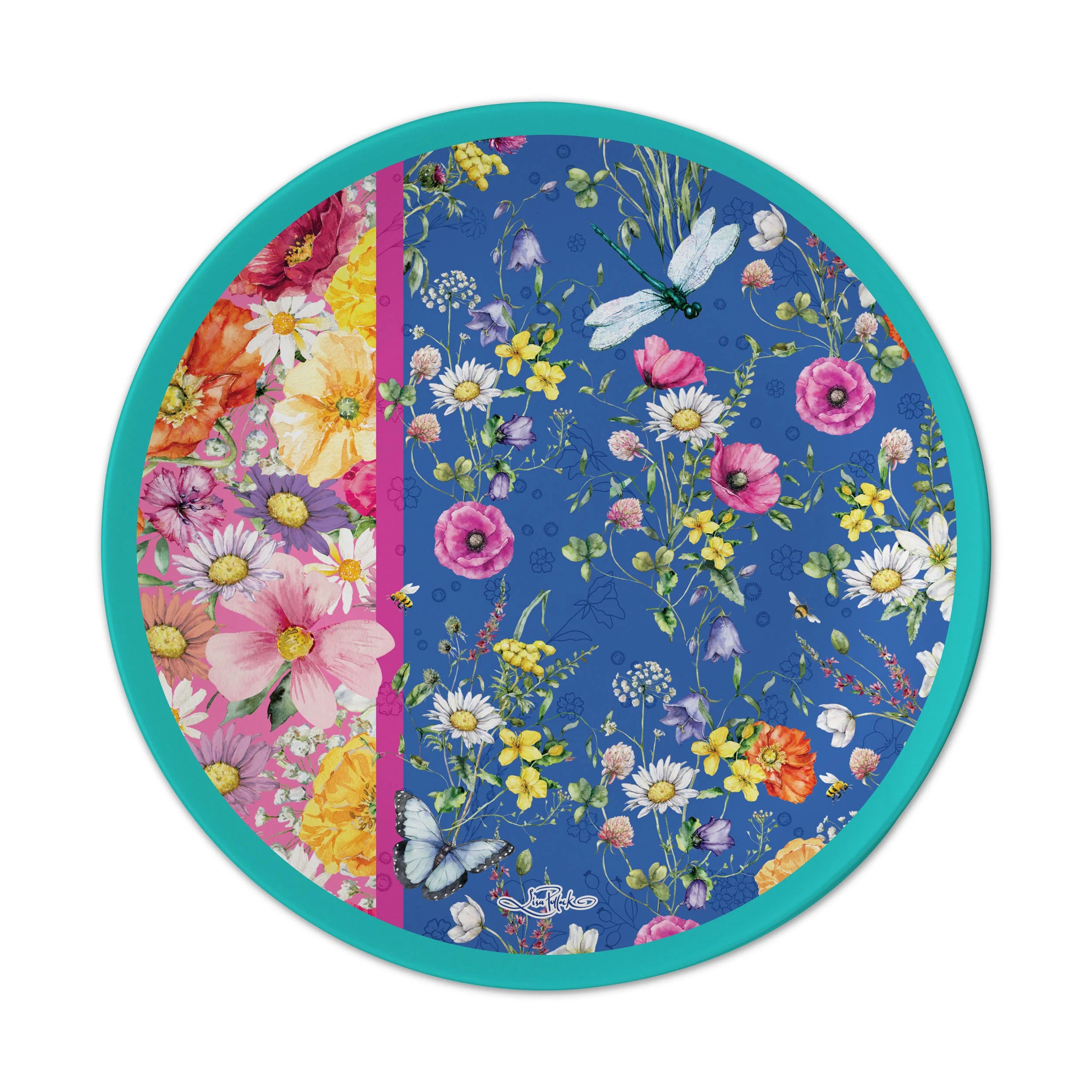 Lisa Pollock Melamine 4 Plate Set – Wildflower Patch