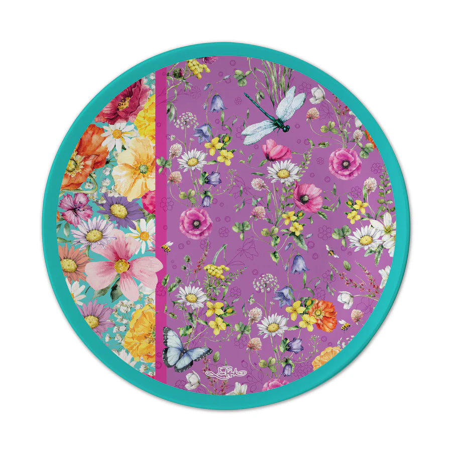 Lisa Pollock Melamine 4 Plate Set – Wildflower Patch