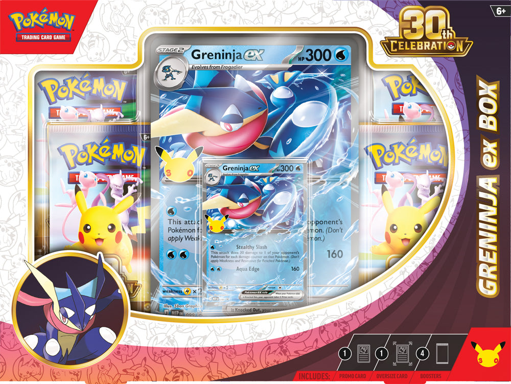 Pre-Order Pokémon TCG: 30th Celebration Sylveon ex Box / Greninja ex Box Assorted