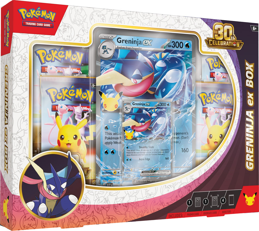 Pre-Order Pokémon TCG: 30th Celebration Sylveon ex Box / Greninja ex Box Assorted