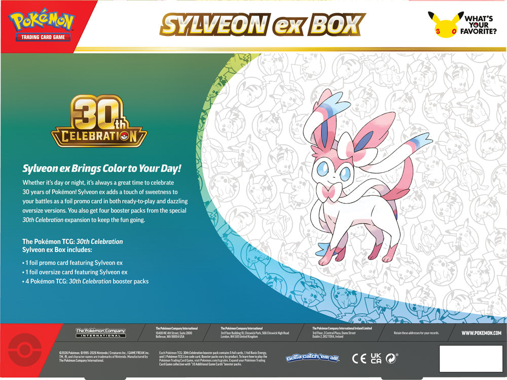 Pre-Order Pokémon TCG: 30th Celebration Sylveon ex Box / Greninja ex Box Assorted