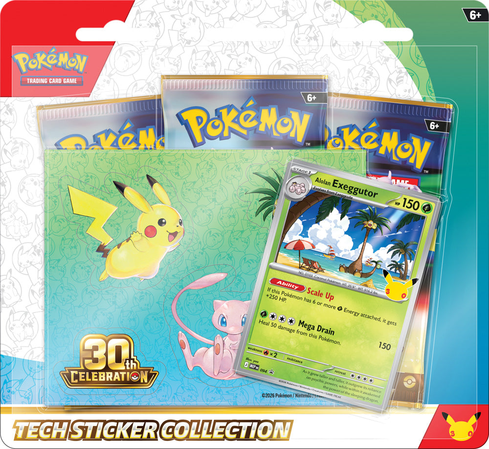 Pre-Order Pokémon TCG: 30th Celebration Tech Sticker Collection