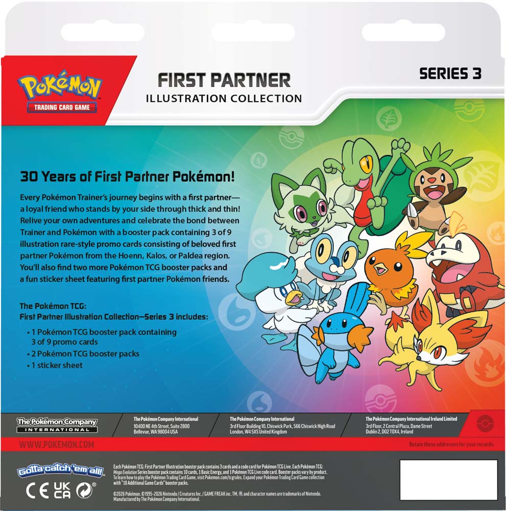 Pre-Order Pokémon TCG: First Partner Illustration Collection—Series 3