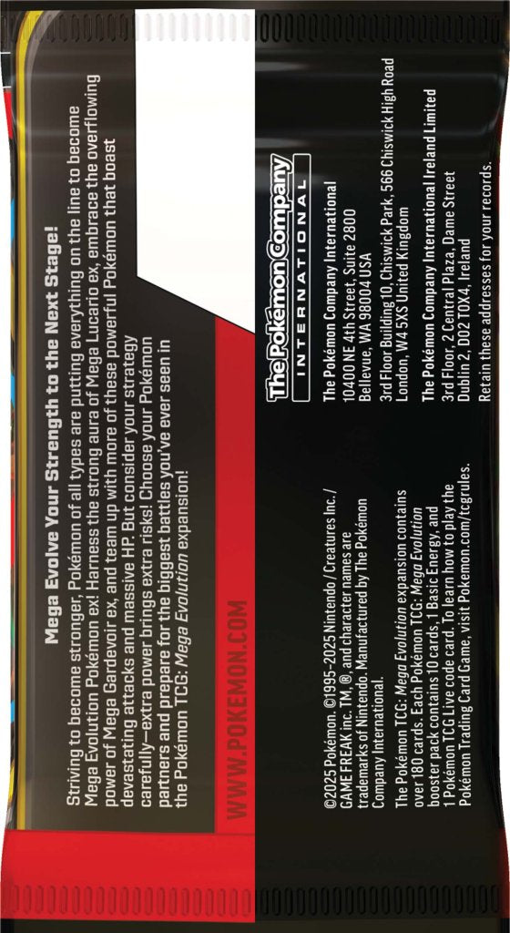4 x Pokémon TCG Mega Evolution Enhanced Booster (Assorted)