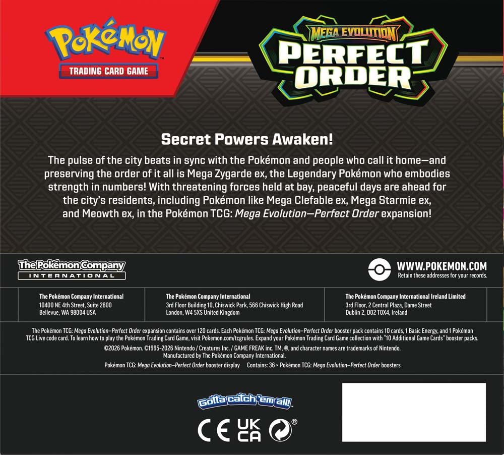 Pokémon TCG: Mega Evolution-Perfect Order Booster Box Sealed