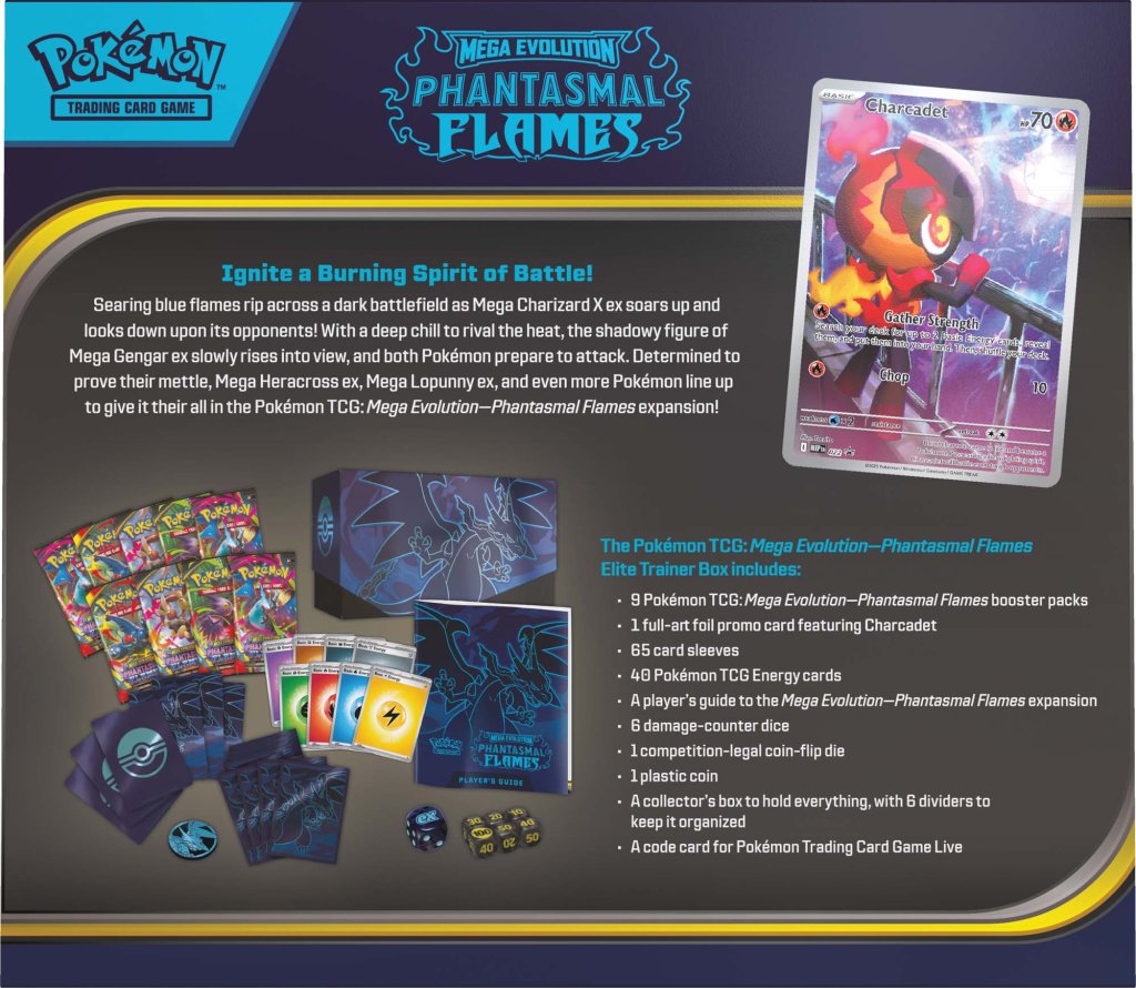 Pokémon TCG: Mega Evolution - Phantasmal Flames Elite Trainer Box
