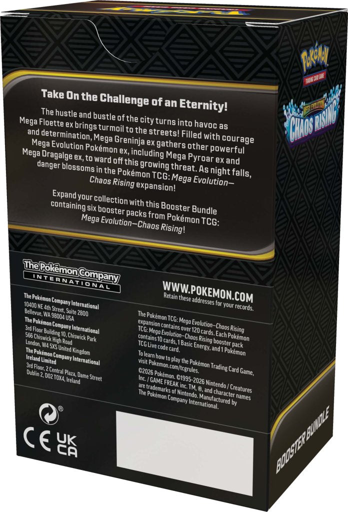 Pre-Order Pokémon TCG: Mega Evolution Chaos Rising Booster Bundle