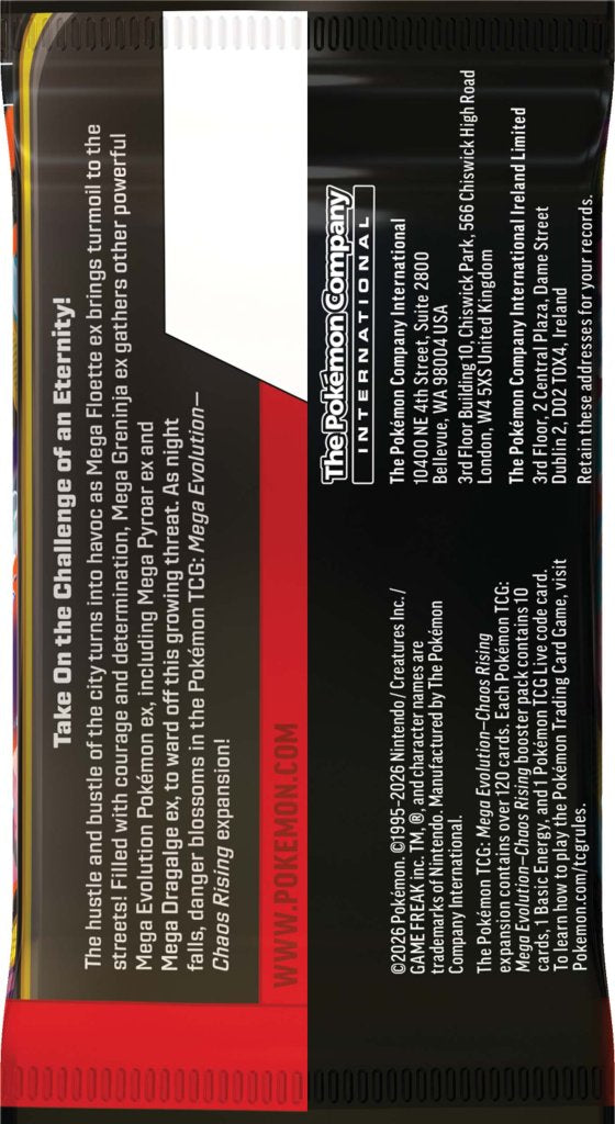 Pre-Order Pokémon TCG: Mega Evolution Chaos Rising Booster