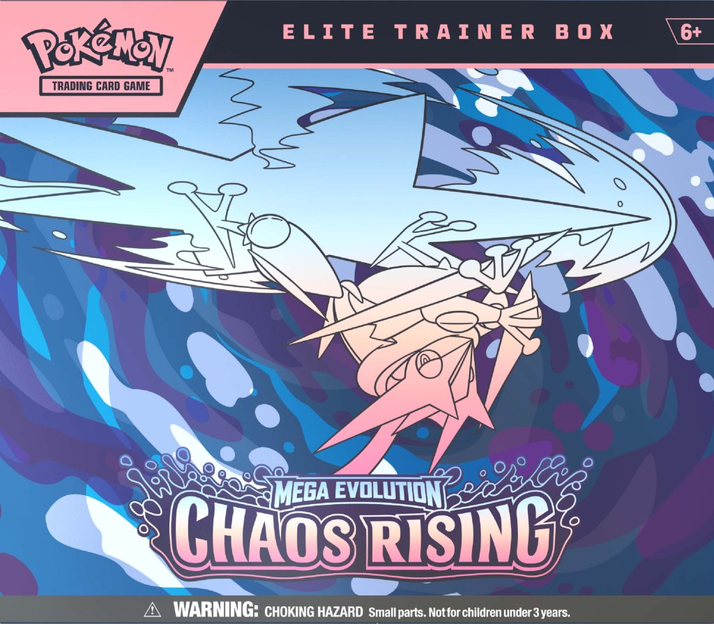 Pre-Order Pokémon TCG: Mega Evolution Chaos Rising Elite Trainer Box