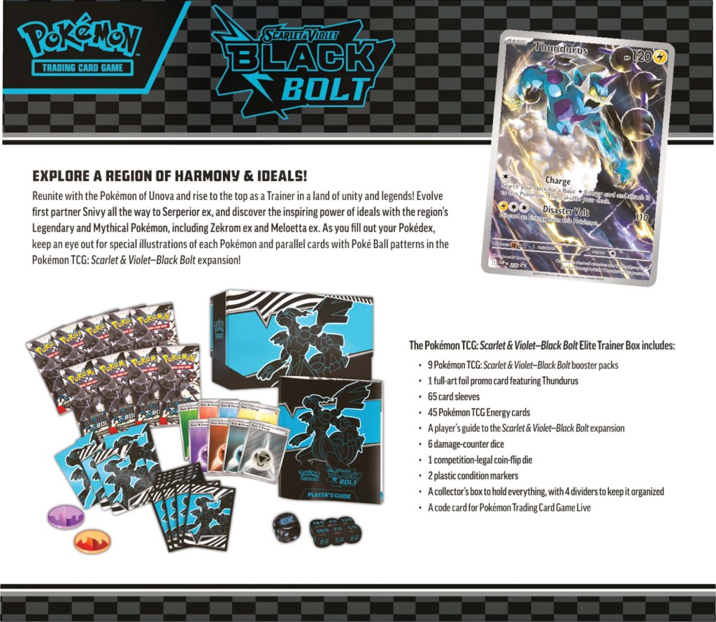 Pokémon TCG: Scarlet & Violet—Black Bolt Elite Trainer Box