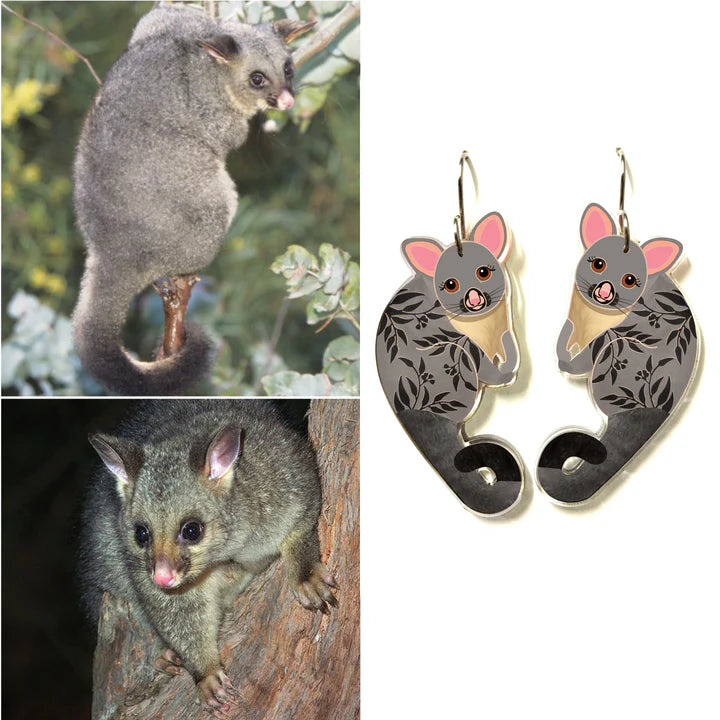 Possum Earrings by Smyle Designs