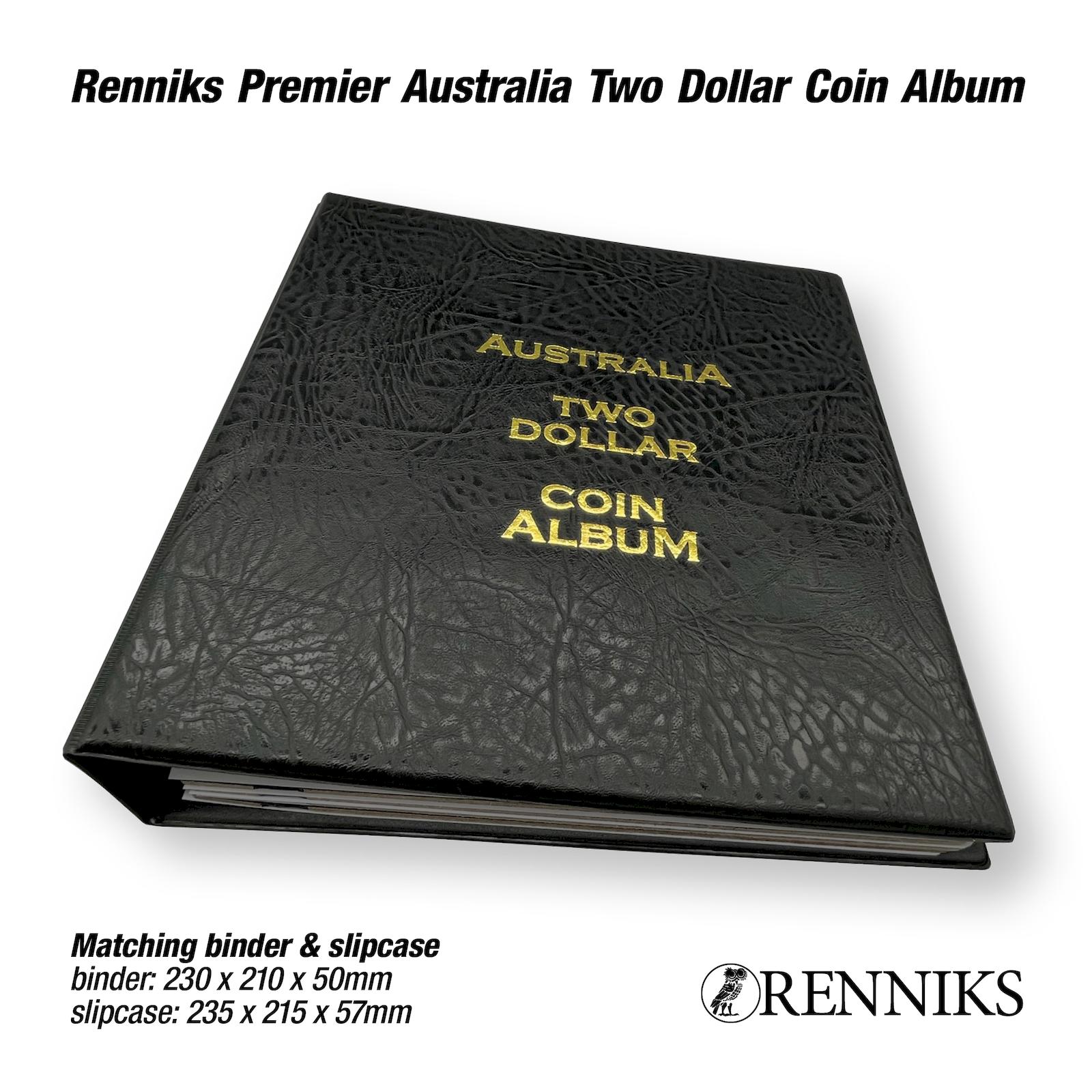 Renniks Premier Australia $2 Coin Album – Dedicated Storage for Two Dollar Coins (RPA2D)