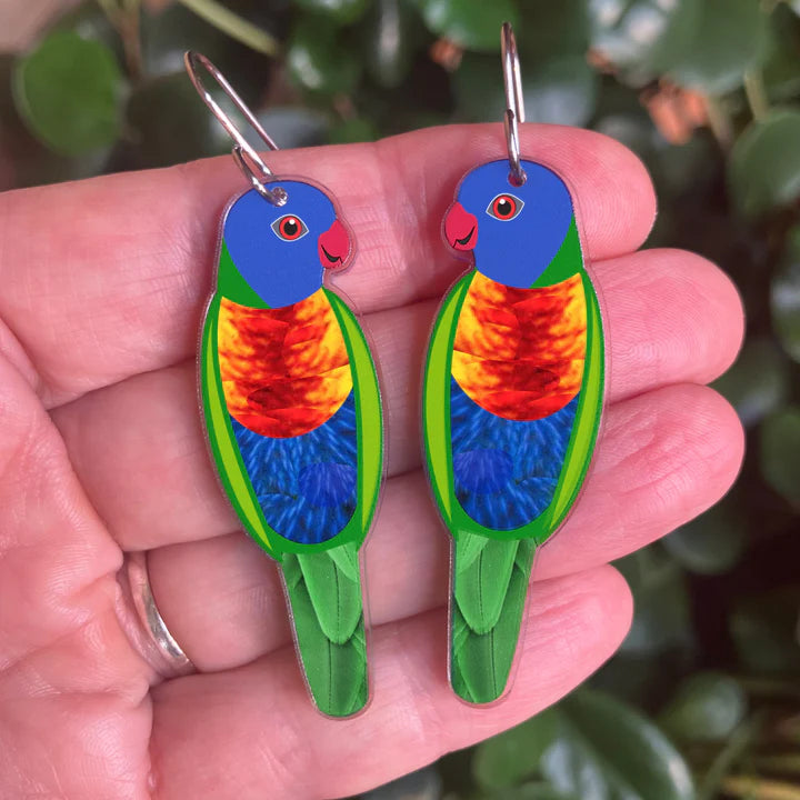 Rainbow Lorikeet Earrings by Smyle Designs