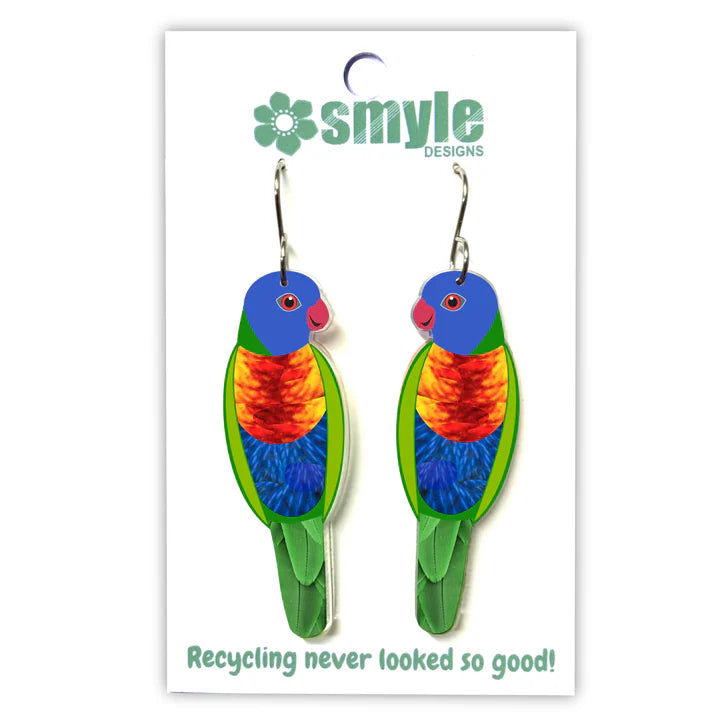 Rainbow Lorikeet Earrings by Smyle Designs