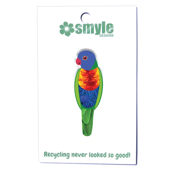 Rainbow Lorikeet Pin by Smyle Designs