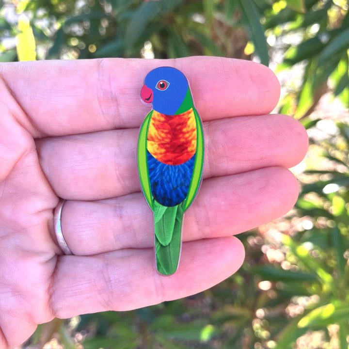 Rainbow Lorikeet Pin by Smyle Designs