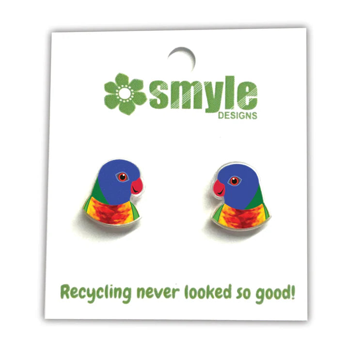Rainbow Lorikeet Studs by Smyle Designs